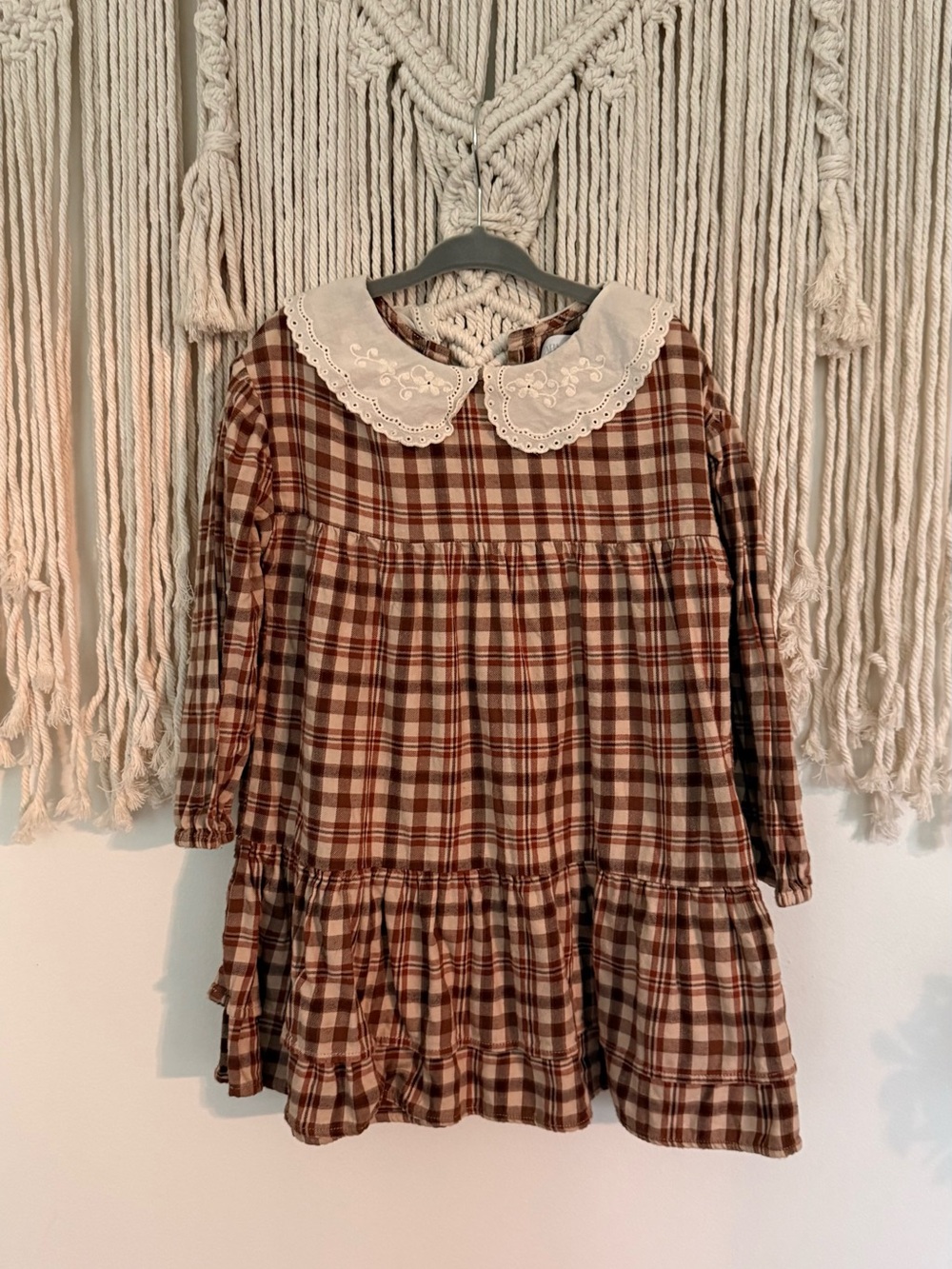Zara Plaid Dress with Peter Pan Collar
